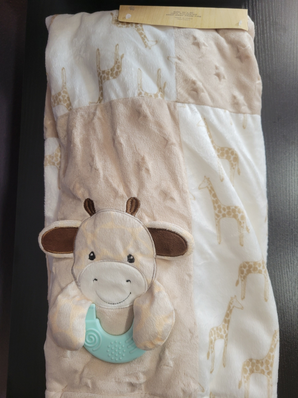 Modern Baby Giraffe Activity Blanket